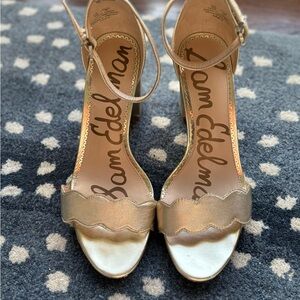 Sam Edelman Metallic Gold Heels